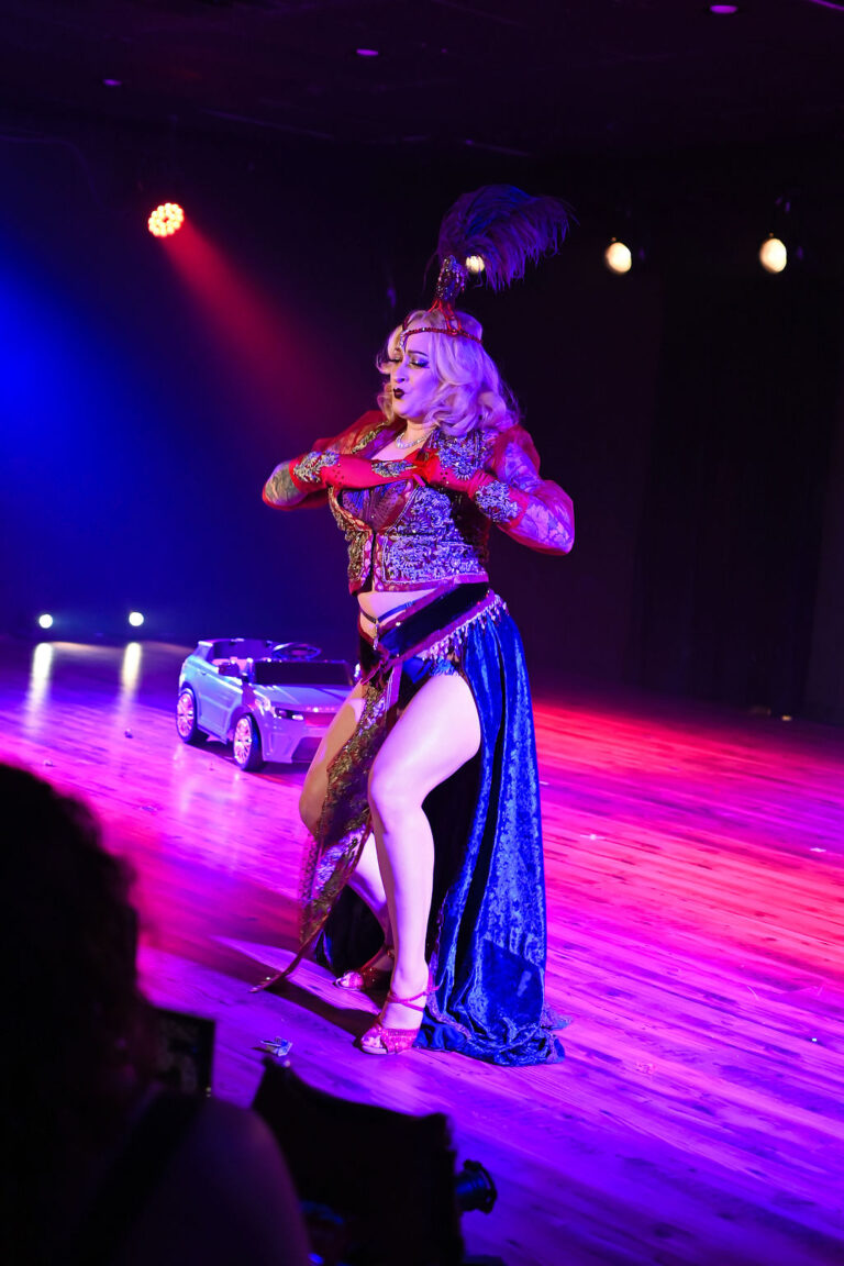improvatease prince white rabbit cabaret burlesque dancer showgirl costume