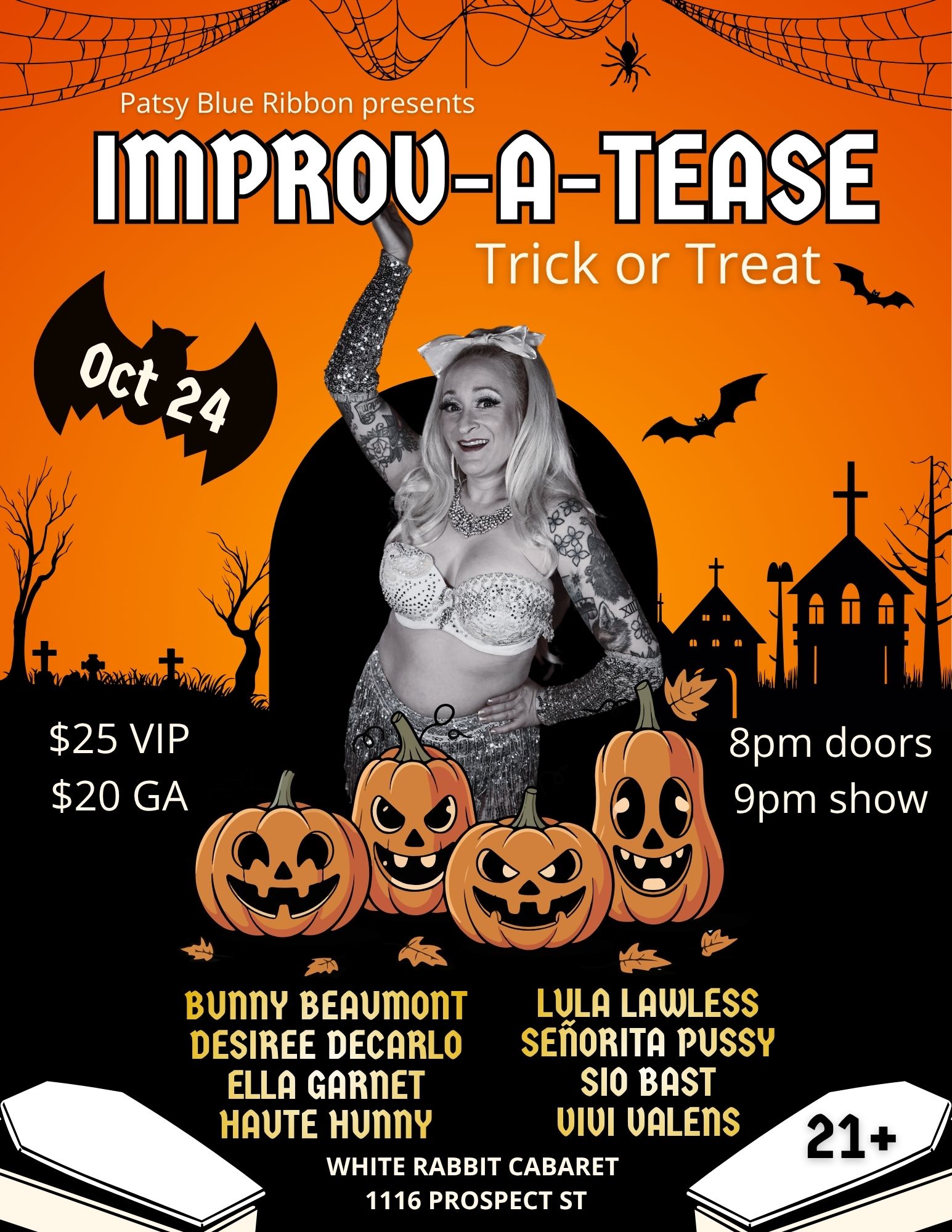 improv-a-tease improvatease burlesque show flyer